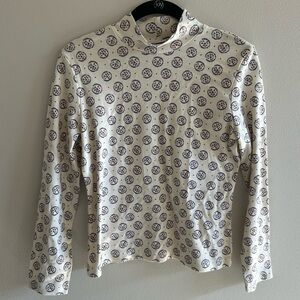 Vintage American Girl Patterned Turtleneck Top Girls Large
